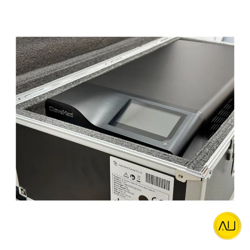 Caja tapa abierta detalle autoclave IcanClave ClaveMed F03 Black-Negro en venta para comprar en la tienda de Tattooclav.es