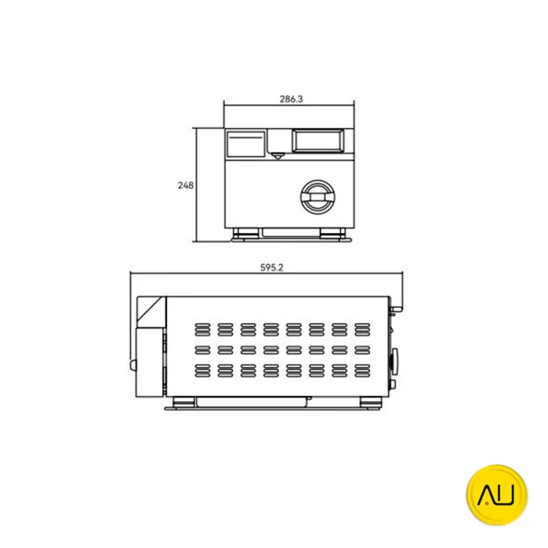 Dimensiones plano autoclave Lafomed 3L Pro en venta para comprar en la tienda de Tattooclav.es