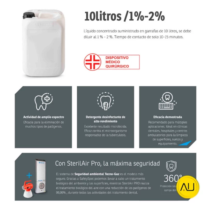 Líquido concentrado tratamiento ambiental Tecno-Gaz Safety Spot en venta para comprar en la tienda de Tattooclav.es